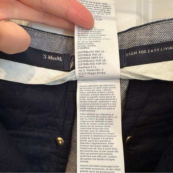 ‘ S Max Mara Label-cut Denim Carrot Trousers Size: US6 IT40 Spring / Summer - Picture 13 of 17